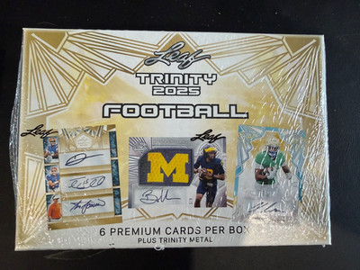 2025 Leaf Trinity Football NFL Sealed Hobby Box 