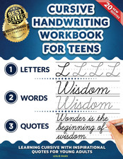 Cursive Handwriting Workbook for Teens: Learning Cursive with Inspirational Quot