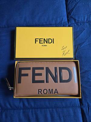 Fendi Zip Around Wallet, Fendi Box, dust cover,