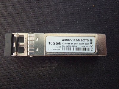 10Gtek 10GBASE-SR SFP+ Transceiver AXS85-192-M3-XYS 850nm 300m Intel Compatible