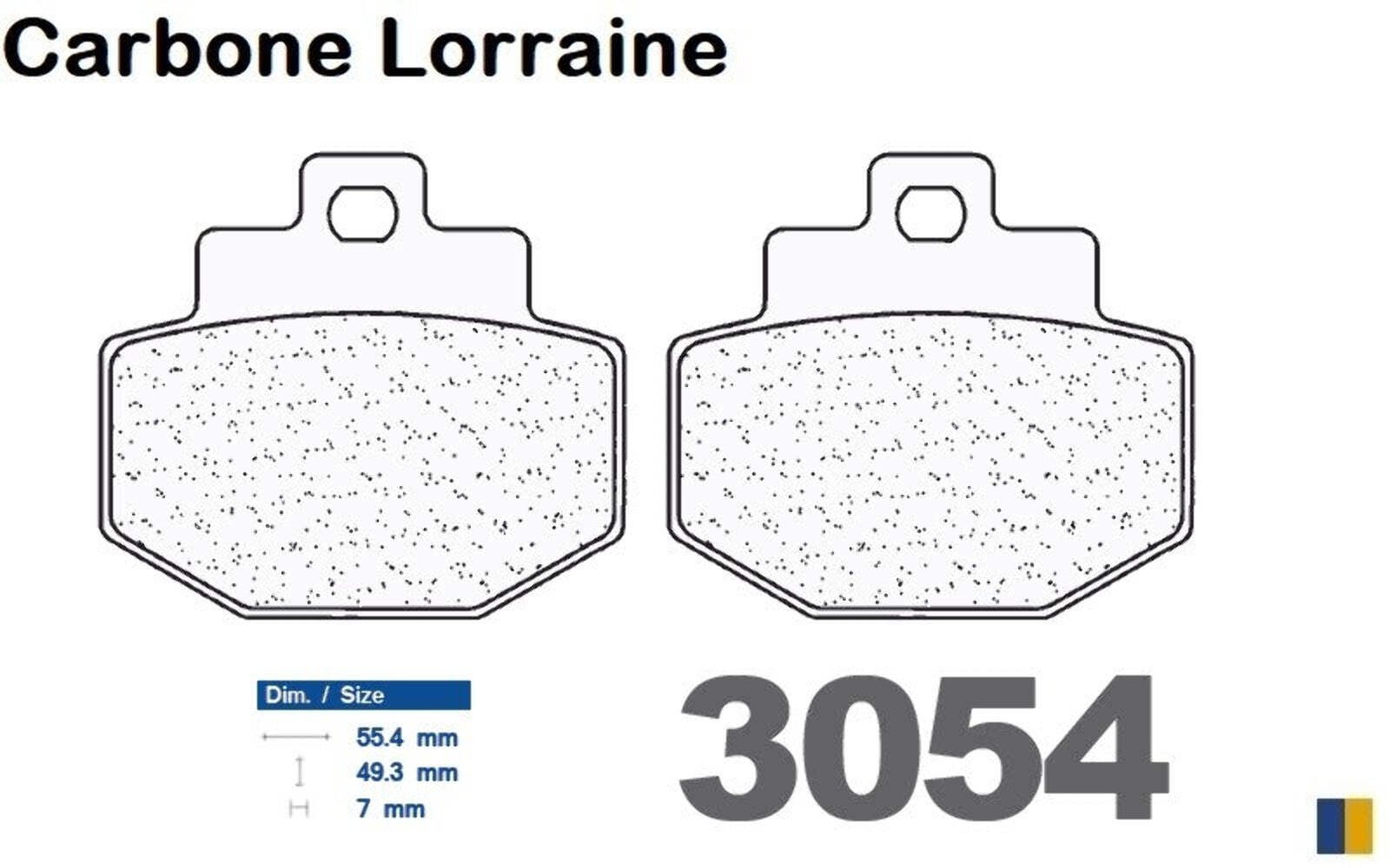 Plaquettes de frein Carbone Lorraine type 3054 MSC plaquette moto route