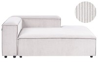 Modul-Chaiselongue Cord Cremeweiß Linksseitig Mit Niedriger RüCkenlehne Ardal