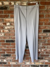 St. John Gray Dress Pants Trousers Career Office Slacks Wide Leg Women's Size 12