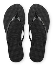 Havaianas "You Metallic Slim Flip-Flops" - Black - Size 9/10 - MSRP 42 - NWT