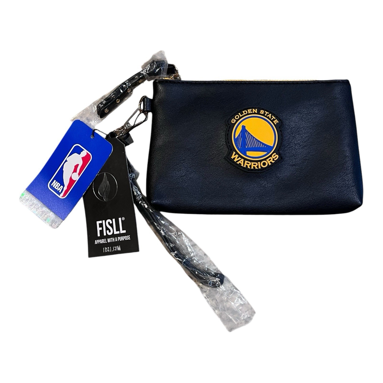 NWT FISLL Golden State Warriors Wristlet Pouch Purse Black NBA - SOLD OUT!