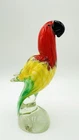 Hand Blown Murano Art Glass Parrot Figurine 7.25"