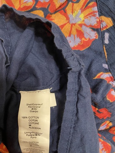 Gap Kids Girl's Navy Blue Red Floral Romper Adjustable Strap Lined Size M - Picture 6 of 6