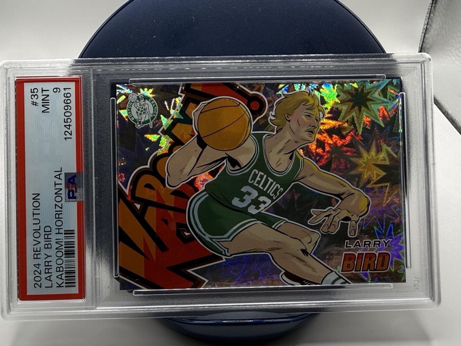 2024 PANINI REVOLUTION KABOOM! HORIZONTAL #35 LARRY BIRD PSA 9