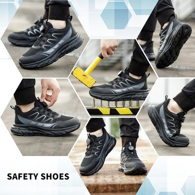 Safety Shoes Mens Work Shoes Womens Athletic Lightweight Breathable S...