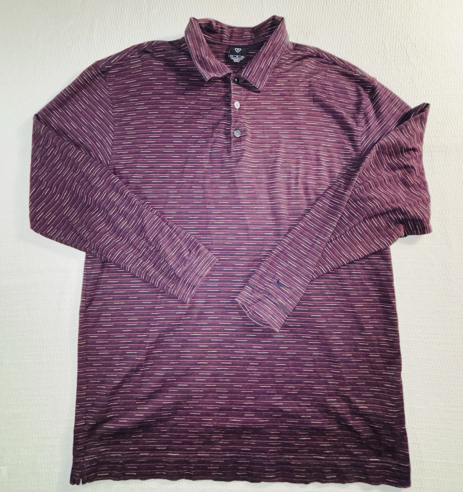 Apparel Long Sleeve Xl Polo Striped Multicolor Golf