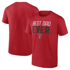 Men's Red Texas Tech Red Raiders Best Dad Ever T-Shirt