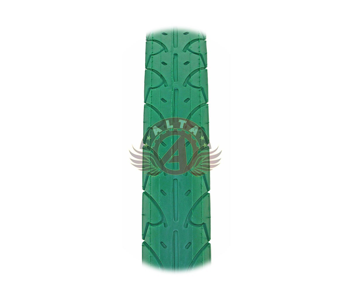 ALTA BICYCLE CRUISER DURABLE TIRE 26 x 1.95 GREEN CITY CAVALIER SLICK 6pc SET.