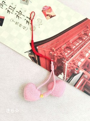 Shimogamo Shrine Aoi Omamori Pink Wish-Fulfilling Charm Japan Souvenir