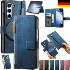 Custodia cellulare per Samsung Galaxy Z Fold 7 6 5 4 pelle protezione magnetica cerniera portafoglio
