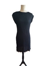 Madewell  Pleated Crinkle Plisse dress cap sleeves Sz 00 Corp Core Office Siren