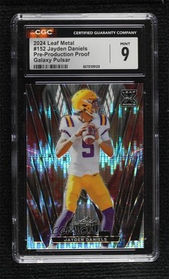 2024 Leaf Metal 1/1 Jayden Daniels #152 CGC 9 Mint Rookie RC uk2