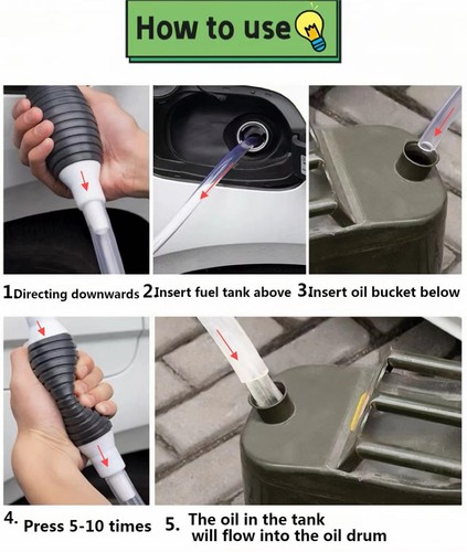 Manual oil pump, new multifunctional suction pump with durable PVC pipe of 6.... - Picture 4 of 7