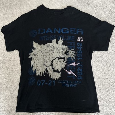 Travis Scott Cactus Jack For Fragment  Danger   Tee 100% Authentic Size medium