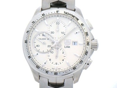 TAG HEUER Link Chrono CAT2011.BA0952 Watch Stainless White Automatic Silver Dial