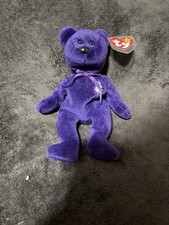 Ty Beanie Babies Princess Diana Purple Bear 1997 Rare/Retired Toy