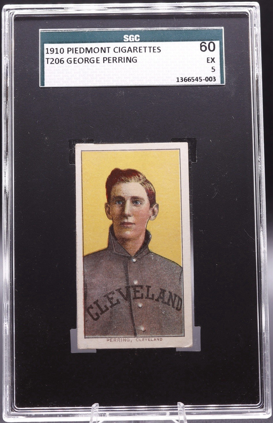 1909 - 1910  T206 George  Perring Piedmont  SGC  5  EX Cleveland Portrait