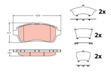 TRW Bremsbeläge Bremsbelagsatz Scheibenbremse für Ford Fiesta VI