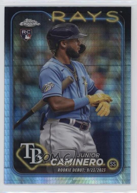 2024 Topps Chrome Update Debut Prism Refractor Junior Caminero Rookie RC hr9