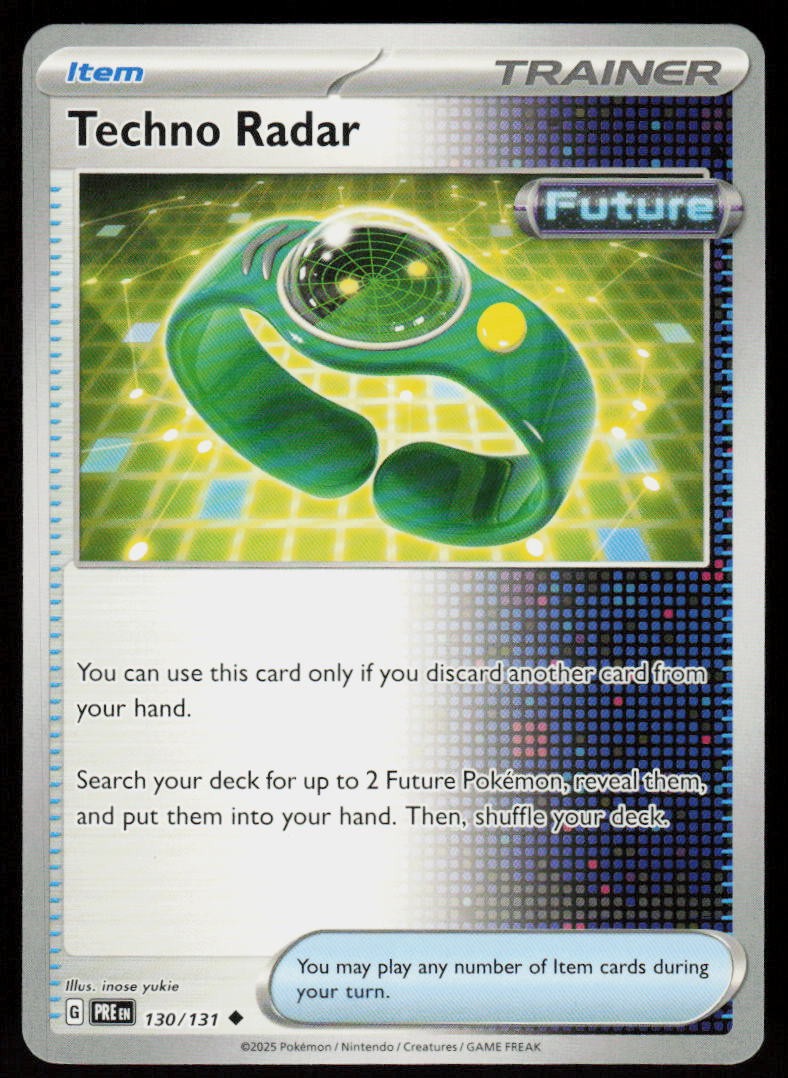 Techno Radar 130/131 Uncommon Prismatic Evolutions Pokemon Near Mint