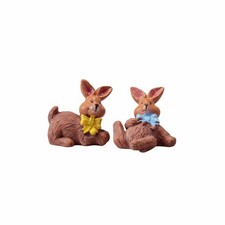 4 St&uuml;ck Osterhase Hasenfigur Kaninchen Skulptur Resin Ornament Wetterfest mit