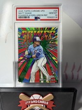 Topps Chrome Update Power Players Matt Shaw #PP-26 Green Refractor /99 RC PSA 10