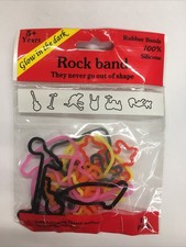 12 Rock Band Fun Shaped Rubber Bands Bandz Glow In The Dark