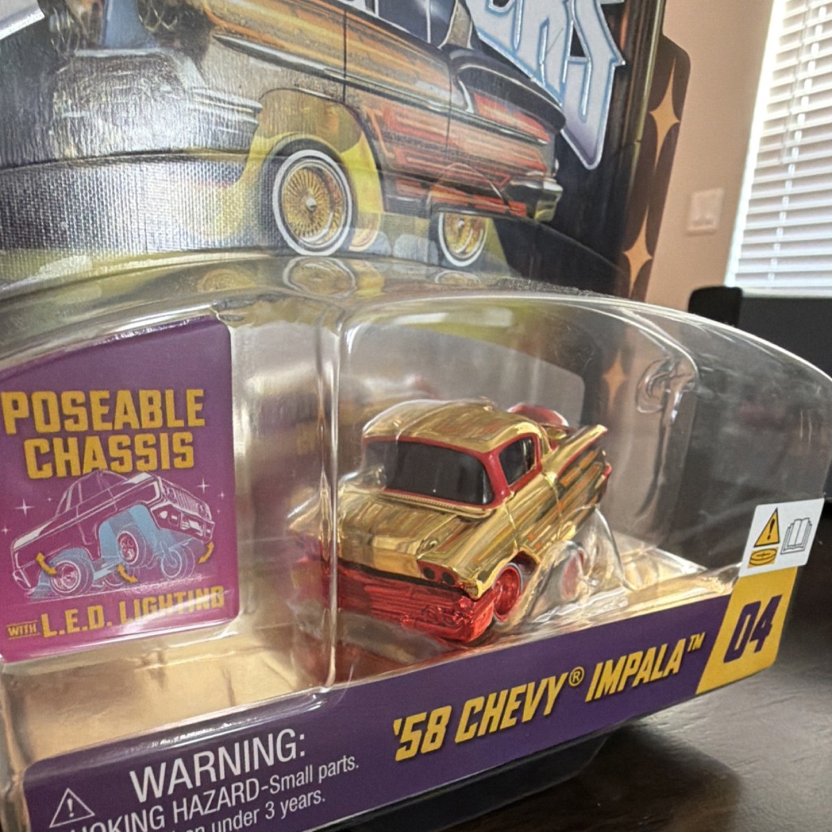 MGA CarTuned Lowriders Series 1 Chevrolet 58 Chevy Impala Gold