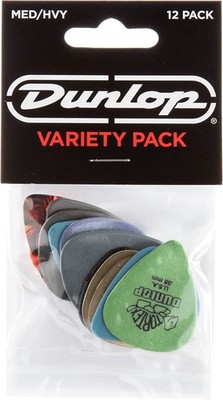 Jim Dunlop Guitar Pick MD/HV Variety Pack - 12 Medium/Heavy, Medium Heavy