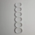 Shower Curtain Rings 12 Count White Plastic Easy To Use 2.25” Oval Shape