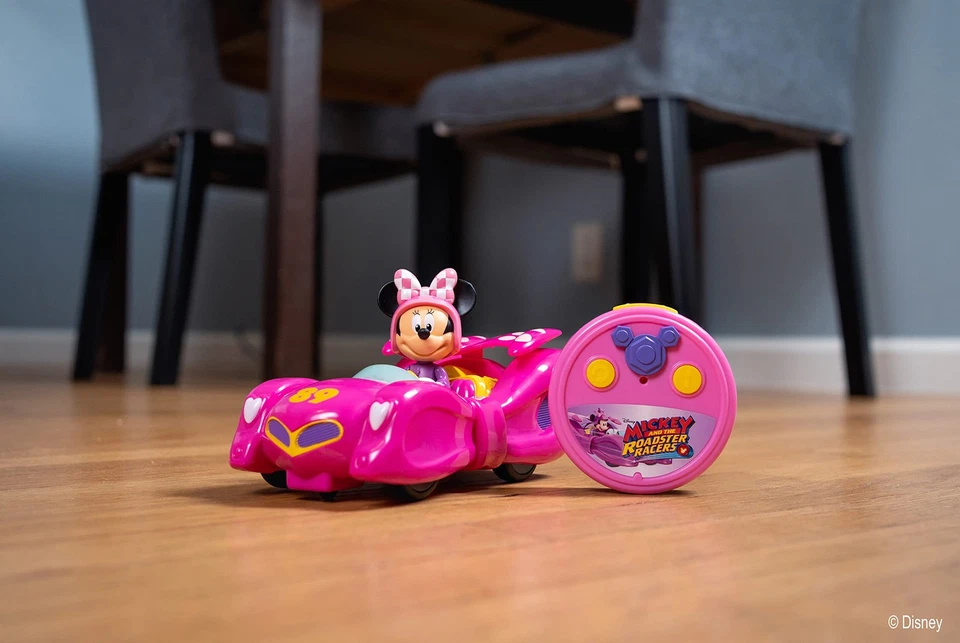 Minnie Mouse Hot Pink R C Roadster Racer Toy Car with Spin Feature - Image 2 of 4