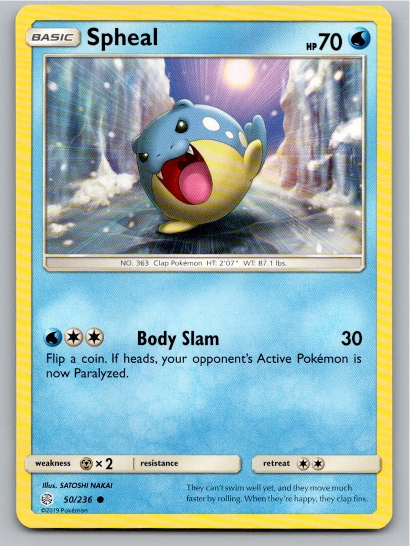 2019 POKEMON SPHEAL COSMIC ECLIPSE 50/236 C NM A68408 FREE S&H
