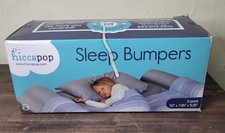 hiccapop 2-Pack Foam Bed Bumpers Toddler Bed Rails with Water-Resistant Cover
