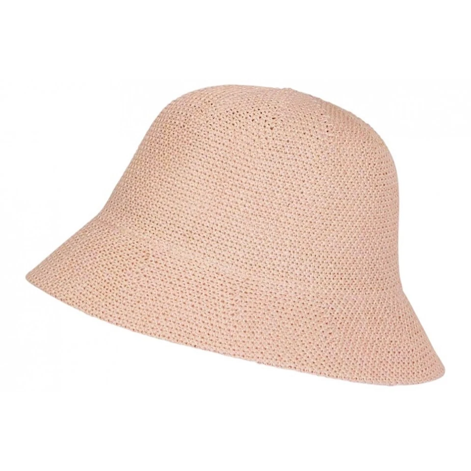 Chapeau Femme Été Rose Forme Cloche en Paille Tendance Coco-Taille unique - Photo 1/3
