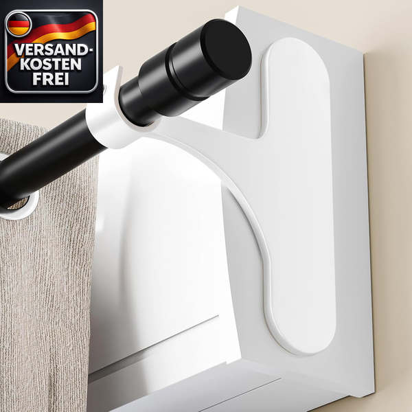 Vorhangstangenhalter Ohne Bohren FüR Rollladenkasten, Selbstklebend, 2Er-Set-image