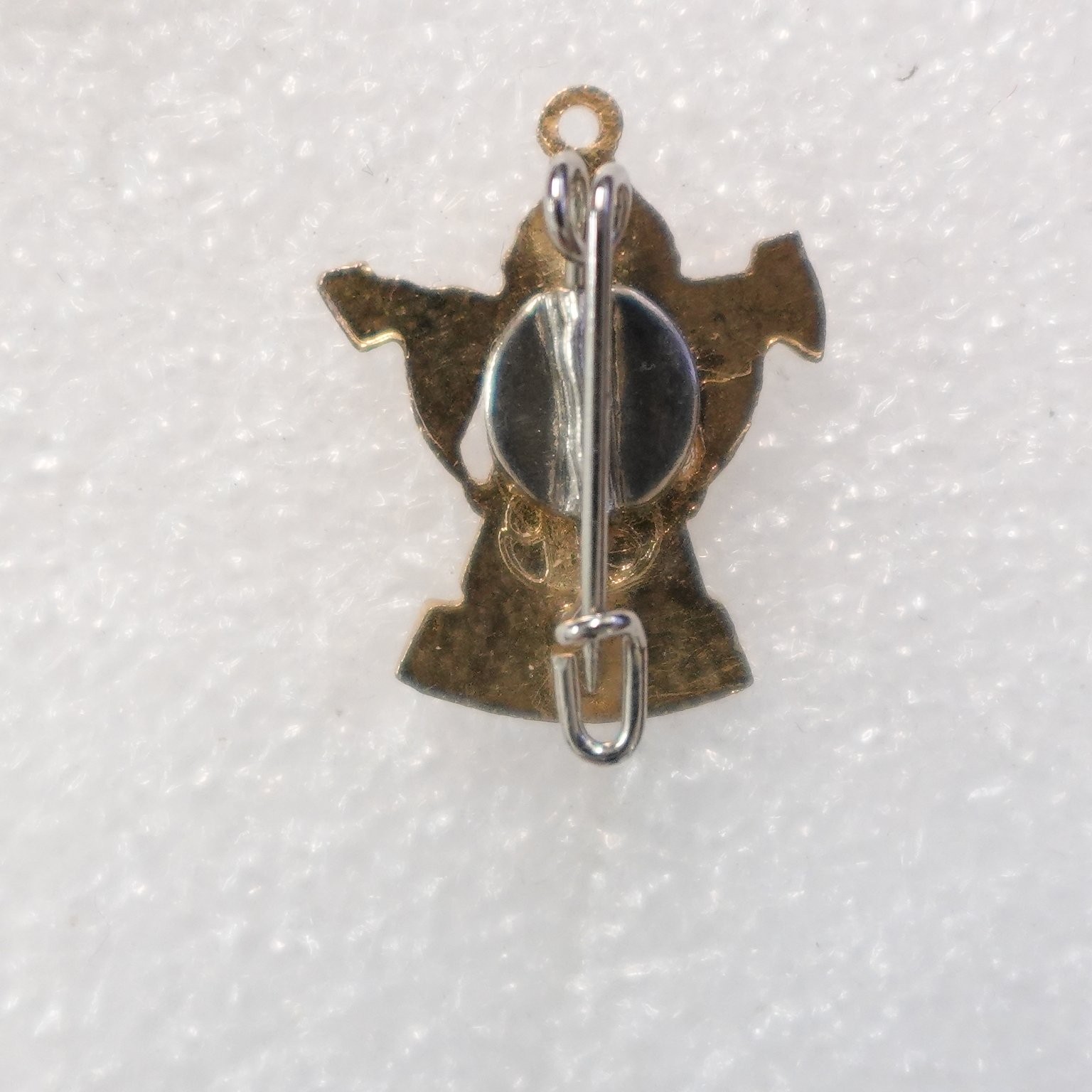 Munchen Religious Figure Pinback Button Cloaked Monk Design small