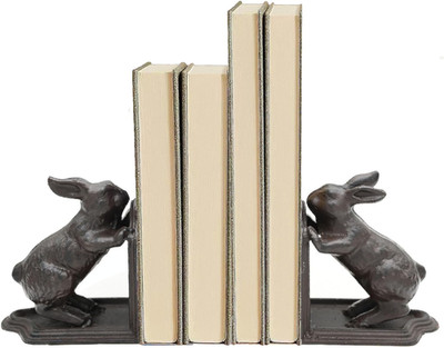 Decorative Book Ends Cast Iron Cute Bunny Bookends,Vintage Heavy Duty Book Ends