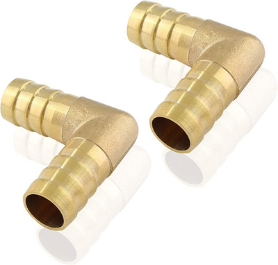 2 Pack Brass Hose Barb Fitting 5/8'' 16Mm Hose Id/Hose Barb 90 Degree L Right ...