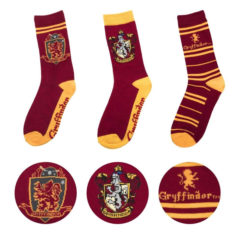 Cinereplicas - Harry Potter - Unisexs 3-Pack - Hogwarts Houses Patterned Socks 3890₽
