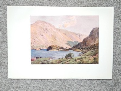 Thirlmere und Helvellyn, Lake District - antiker Druck - 1908