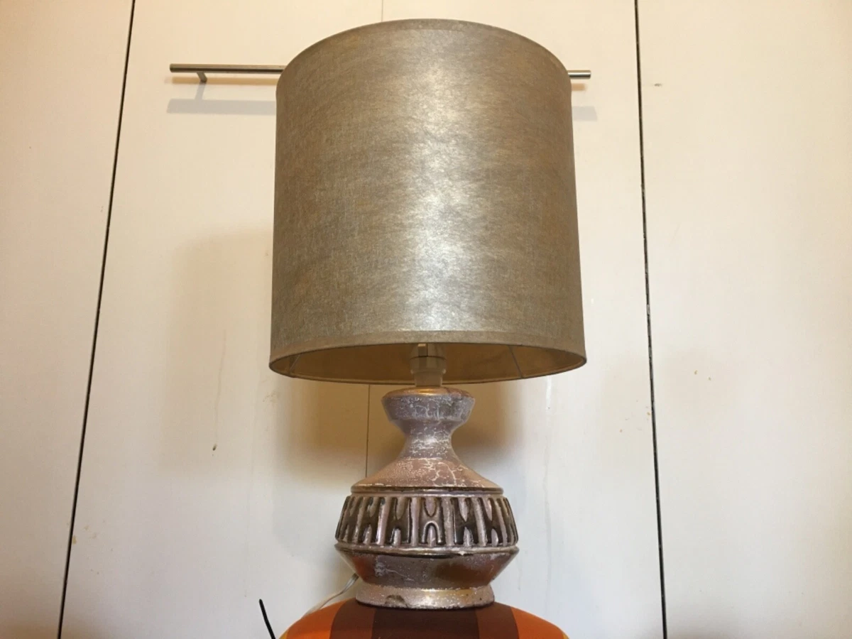 Vintage faux marble ceramic West German Ellis style table lamp