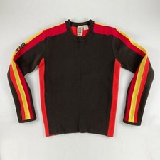 VTG 70s Color Block Striped Mickey Mouse Ski Sweater Small by Kennington