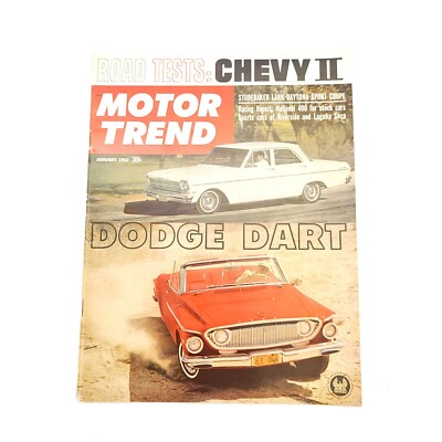 JANUARY 1962 MOTOR TREND Magazine * Road Testing The DODGE DART*
