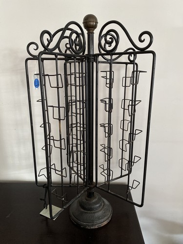 BEST Antique Postcard Stand Metal Wire Rack Rotating Cast Iron Store Display - Picture 20 of 22