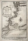 1755 Bellin; Schley, Map of Chao Phraya river, Bangkok, Siam, Thailand