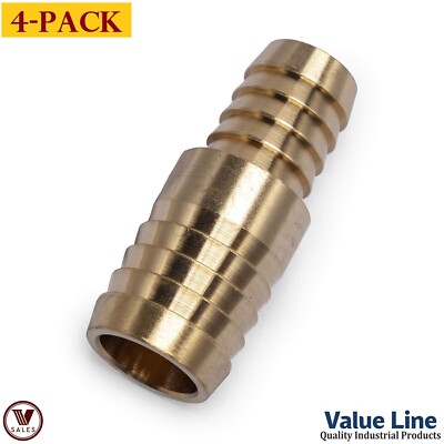 4-PACK! Value Line Brass Hose Mender Splicer Union, 5/8X1/2Barb 122HBL-10-8